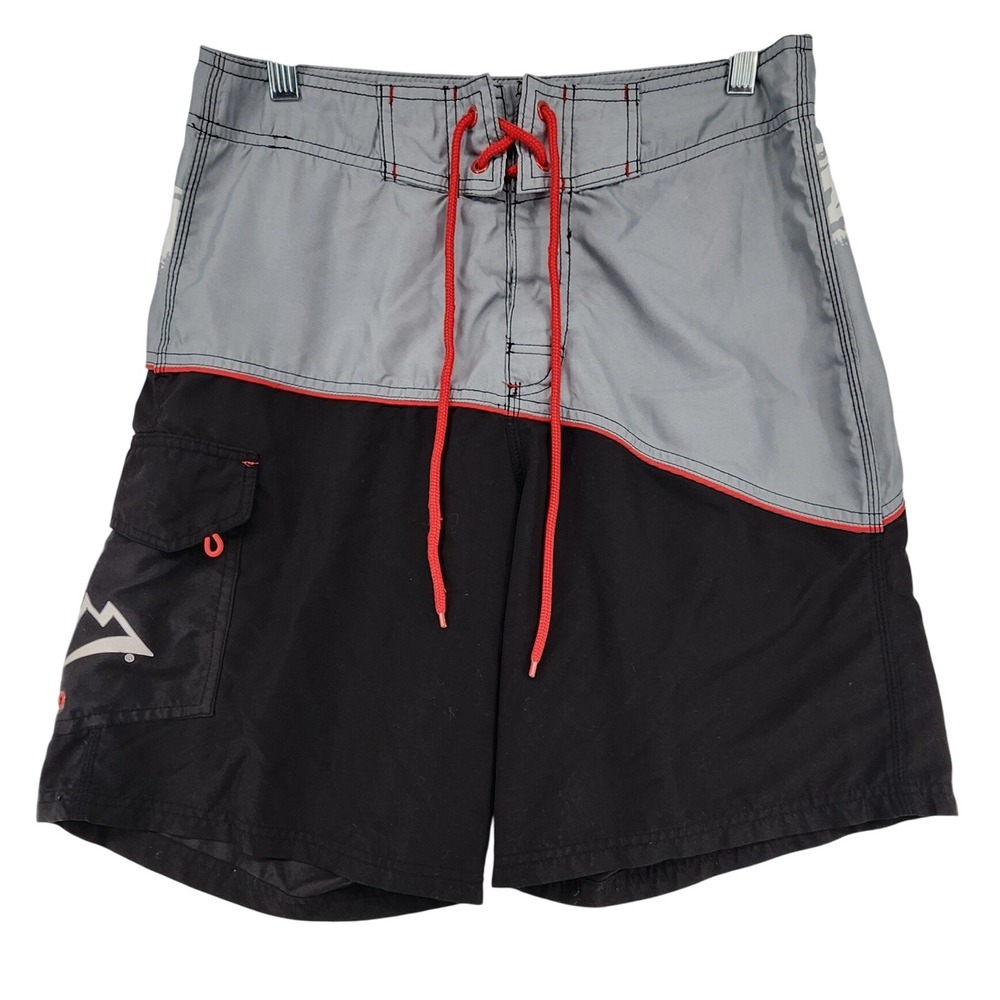Coors Light 30 Black Grey Board Shorts Beer Logo Swim Trunks Beach Gorpcore
